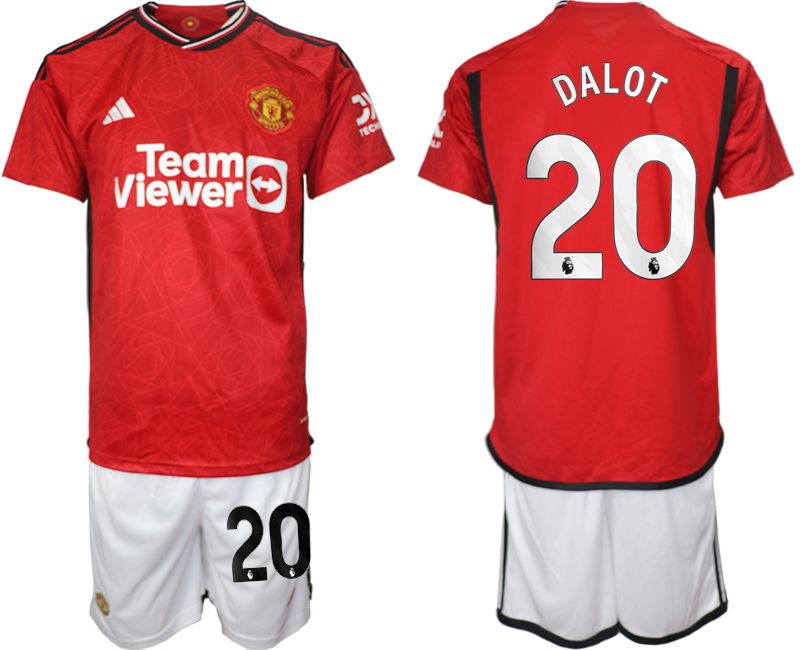 Men 2023-2024 Club Manchester United home red 20 Soccer Jersey